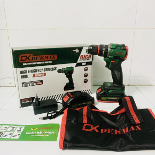 Bộ máy khoan pin DEKMAX 48V KHÔNG CHỔI THAN (KÈM PIN SẠC)